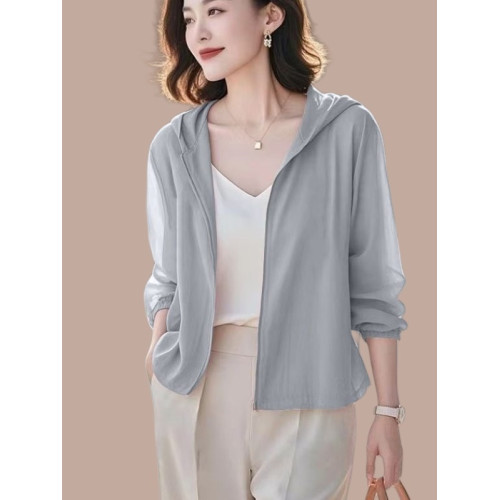 連帽防曬衣女夏薄款輕薄透氣2025新款中年女士時尚洋氣防曬服外套