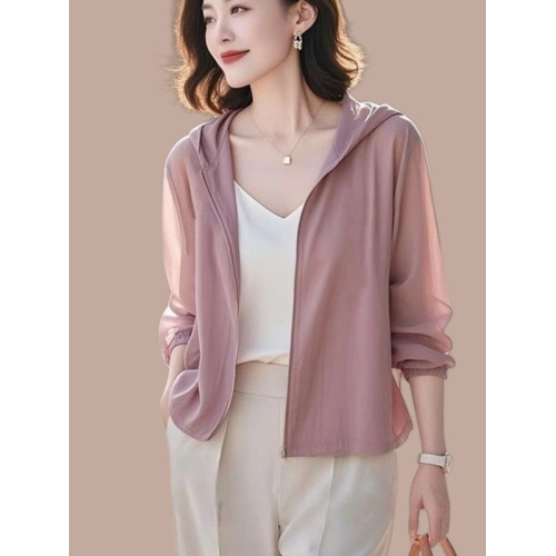 連帽防曬衣女夏薄款輕薄透氣2025新款中年女士時尚洋氣防曬服外套