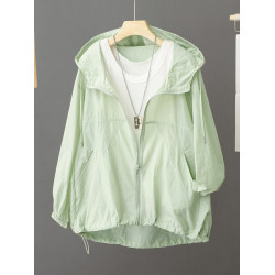 連帽防曬衣女2025新款夏季寬鬆女士薄款防紫外線透氣防曬服外套潮