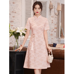 年輕款改良旗袍2026年新款夏季氣質復古遮肚顯瘦短袖連衣裙子女裝