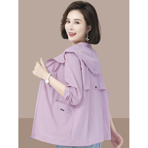 中年女士冰絲防曬衣女款2025新款夏季薄款透氣大碼防曬服休閒外套