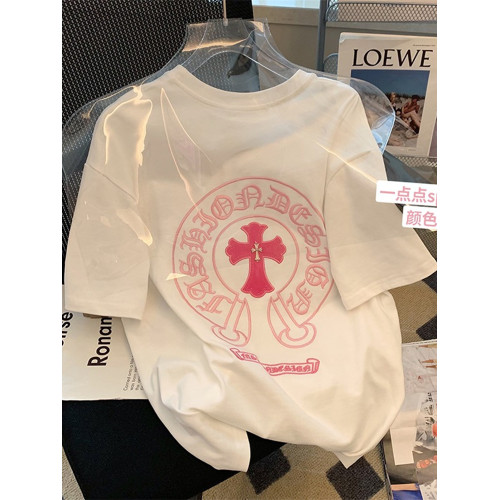 撿漏~專櫃撤廻大牌美式國潮oversize印花正肩短袖t恤男女