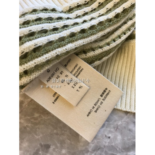 清新顯白，品質推薦！！！法式超細有機棉鏤空提花polo領針織衫女