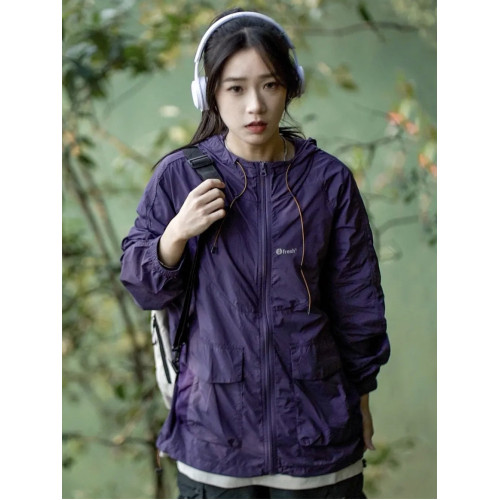 男女同款山系涼感運動防曬衣女夏季輕薄透氣寬鬆戶外沖鋒衣外套潮