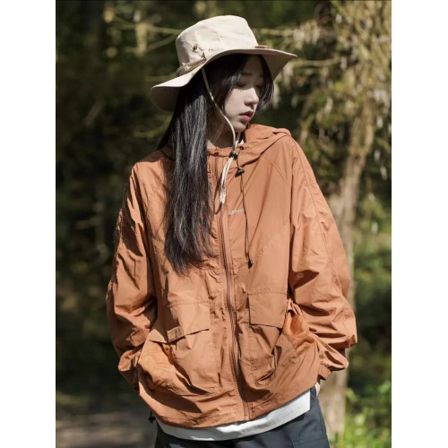 山系男女同款工裝運動防曬衣女夏季輕薄透氣寬鬆戶外沖鋒衣外套潮