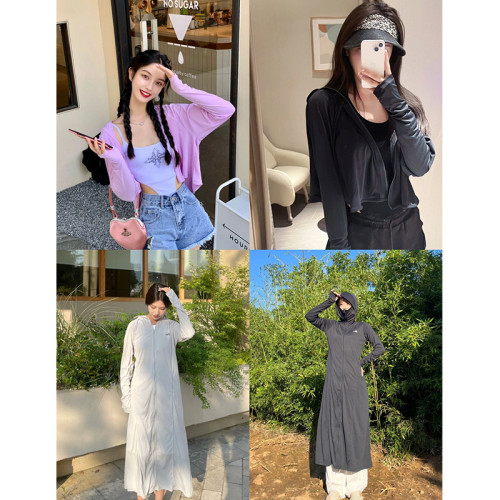 涼感透氣！ohsunny防曬衣女夏寬鬆防紫外線連帽披肩衫雲朵防曬服