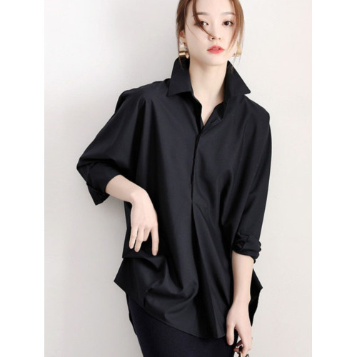 專櫃商場撤廻國際大牌剪標餘單時尚白色襯衣寬鬆休閒襯衫上衣