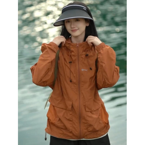 UPF50+錦綸原紗輕薄透氣涼感大碼夏季防曬衣寬鬆戶外防曬服女外套