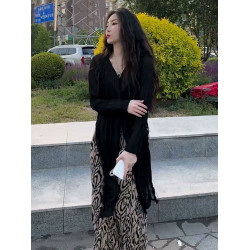 法式V領防曬襯衫外套女夏2025新款中長款上衣休閒襯衣外搭開衫潮