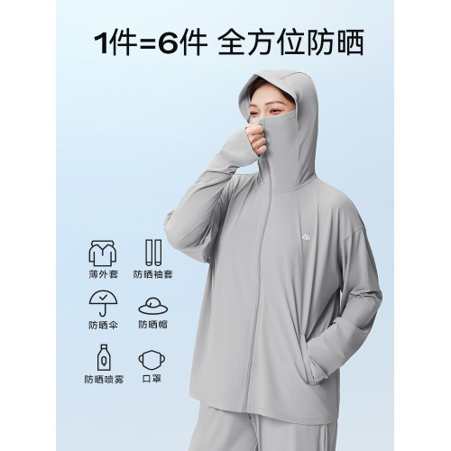 菇娘家大碼長款防曬衣服2025女新款寬鬆全身防紫外線夏季冰絲外套