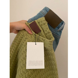 廣州十三行高品質南瓜橘色麻花套頭毛衣女秋冬軟糯溫柔風針織上衣