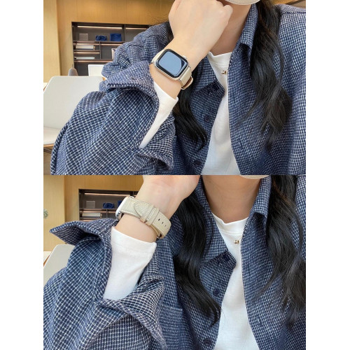 韓系藍色格子磨毛襯衫女春秋冬季新款慵懶風寬鬆百搭襯衣情侶外套