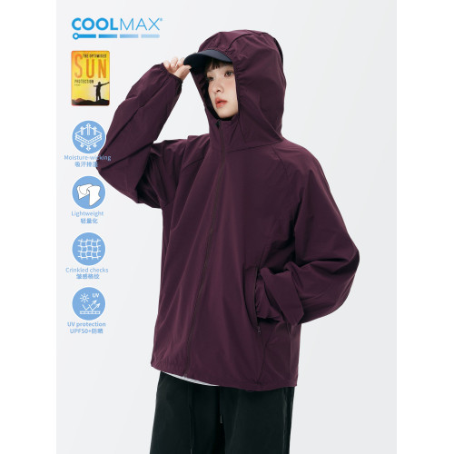 ENHM戶外輕薄COOLMAX防曬衣服男女夏季UPF50+防紫外線外套皮膚衣