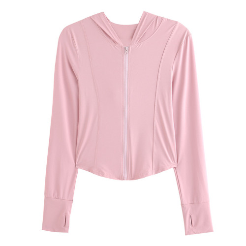 防曬衣女夏新款緊身冰絲透氣防紫外線修身防曬服外套緊身防曬衣女