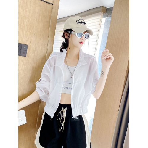 防曬衣女2025年新款寬鬆薄款透氣防曬棒球服上衣短款休閒運動外套