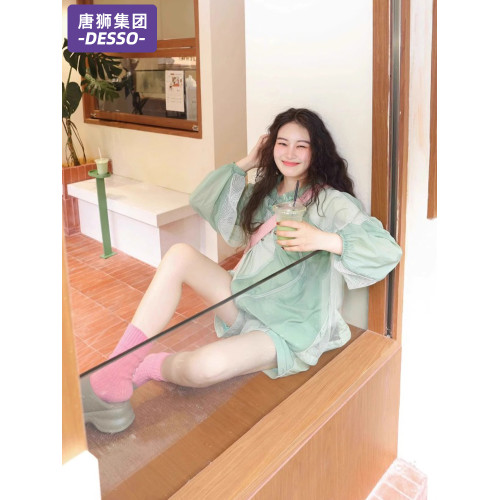 唐獅集團DESSO運動服套裝女防曬服2025新款夏季外套短褲兩件套潮