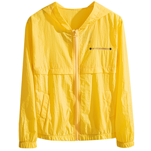 黃色防曬衣女2025春夏新款長袖時尚透氣防紫外線防曬服薄外套開衫