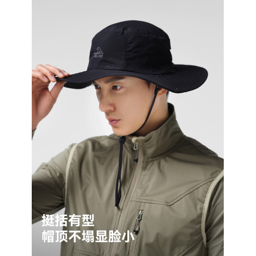 伯希和戶外防曬帽女大帽簷登山徒步快乾牛仔帽子遮陽透氣漁夫帽男