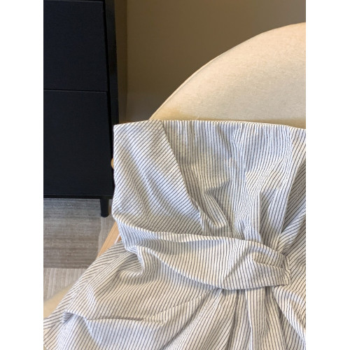 自畱爆款推薦~辣妹風扭結條紋抹胸背心女2026夏季辣妹裹胸小上衣