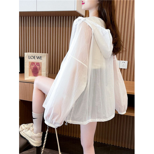 防曬衣女薄款外套2025年夏季新款防紫外線透氣時尚寬鬆大碼防曬服