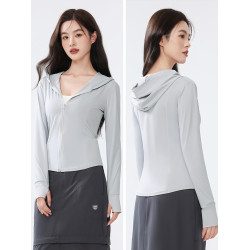 冰絲防曬衣女外穿夏季薄款戶外防紫外線防曬服修身顯瘦透氣外套