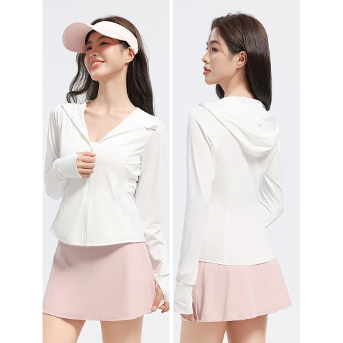 2025年夏季新款防曬衣女防紫外線冰絲防曬服修身運動騎行輕薄外套