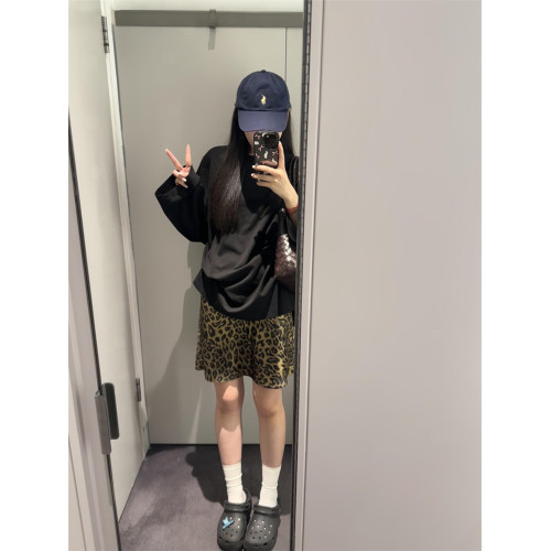 美式高街松弛感黑色簡約長袖防曬罩衫女夏季原宿風休閒寬鬆上衣潮