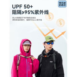 JEEP戶外山系防曬衣女2025新款夏季防紫外線輕薄沖鋒衣多巴胺外套