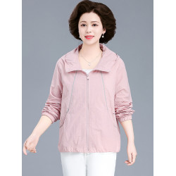 媽媽春裝外套薄款中年女春秋風衣2025新款夏裝中老年短款洋氣上衣