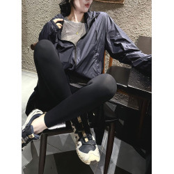 歐貨爆款高級感超好看上衣超火休閒戶外運動連帽沖鋒衣防曬外套秋