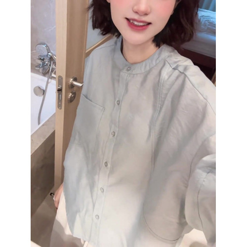 氣質休閒時尚簡約輕薄寬鬆長袖防曬衫女2025秋季新款通勤百搭上衣