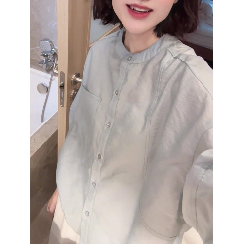 氣質休閒時尚簡約輕薄寬鬆長袖防曬衫女2025秋季新款通勤百搭上衣