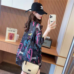 白色超仙中長款冰絲夏季寬鬆防曬短袖t恤女神範性感半透明上衣服