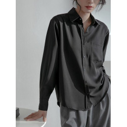 黑色真絲襯衫女春秋2026年新款高級感雪紡上衣設計感小衆女士襯衣