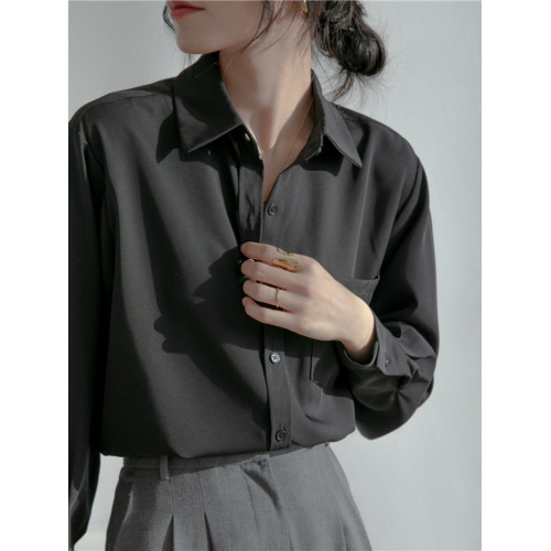 黑色真絲襯衫女春秋2026年新款高級感雪紡上衣設計感小衆女士襯衣