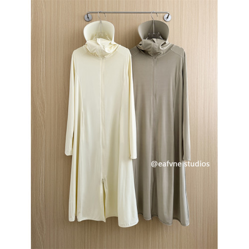 原紗型防曬衣女款長款夏季薄款防曬服寬鬆防紫外線透氣全身外套