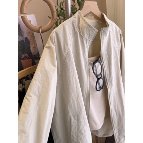 韓版休閒立領防曬衣薄款外套夏季新款戶外寬鬆沖鋒衣運動夾克女潮