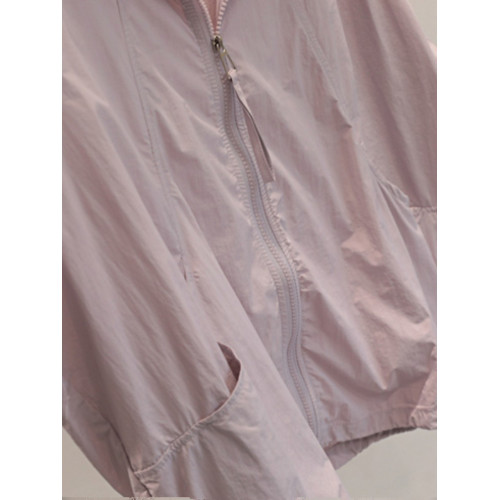 性價比王炸_夏季薄款連帽防曬衣女純色休閒百搭工裝拉鍊外套