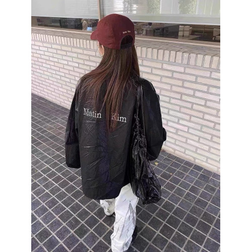 韓國matin kim沖鋒衣外套女迪麗熱巴同款垃圾袋薄款防曬衣情侶款
