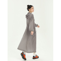 全身加長防曬衣女夏輕薄透氣2025新款寬鬆長款過膝防曬服外套連帽