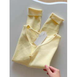 奶黃色v領針織開衫女早秋薄款外穿軟糯修身百搭長袖毛衣外套上衣