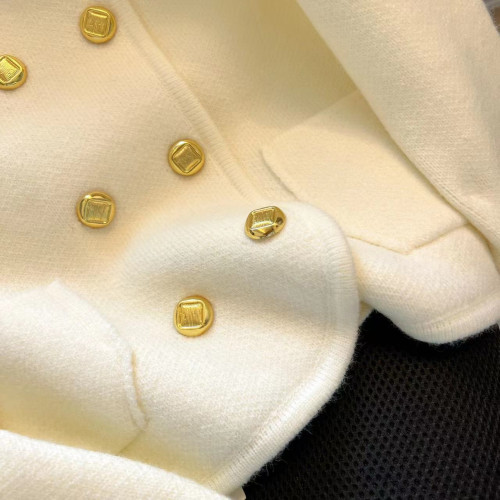 專櫃撤廻剪標小香風雙排釦毛衣開衫女秋冬名媛氛圍感短款針織外套