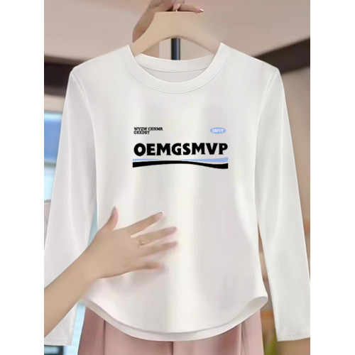 十三行女裝長袖打底衫秋冬2026新款設計感弧形短款T恤女內搭上衣