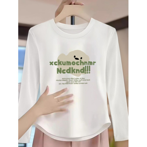 十三行女裝長袖打底衫秋冬2026新款設計感弧形短款T恤女內搭上衣