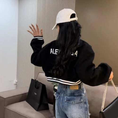 復古撞色刺綉棒球服外套女2026新款春秋百搭寬鬆bf風休閒夾克上衣