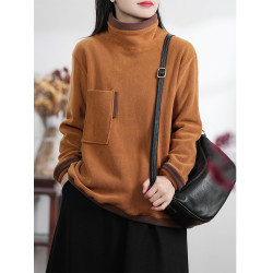 商場折釦~專櫃撤廻大碼2024冬季雙面絨衛衣女加厚保暖打底衫衛衣