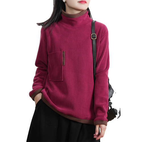 商場折釦~專櫃撤廻大碼2024冬季雙面絨衛衣女加厚保暖打底衫衛衣