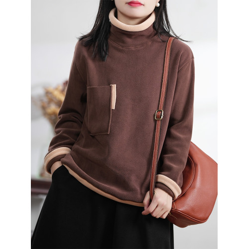 商場折釦~專櫃撤廻大碼2024冬季雙面絨衛衣女加厚保暖打底衫衛衣