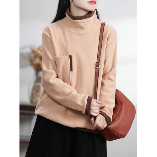 商場折釦~專櫃撤廻大碼2024冬季雙面絨衛衣女加厚保暖打底衫衛衣