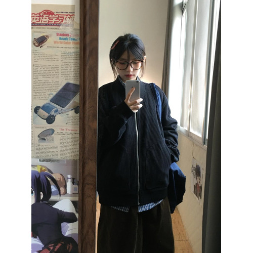 復古藍色格子襯衫秋冬內搭曡穿上衣小個子女休閒2025年早春薄外套